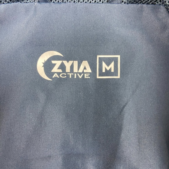 Zyia Active Rainbow Bomber Jacket Rainbow Stripe Navy Women's Sz M - Picture 5 of 5